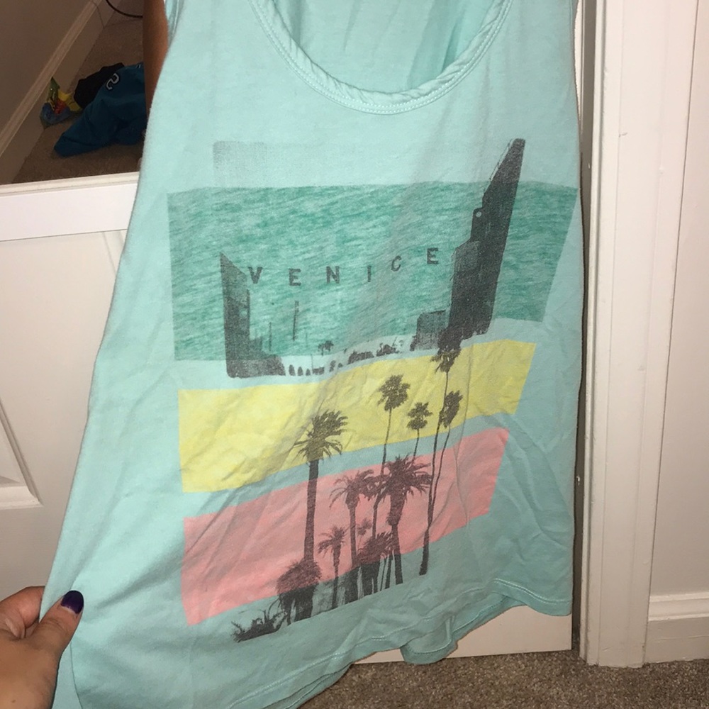 mint green tank top